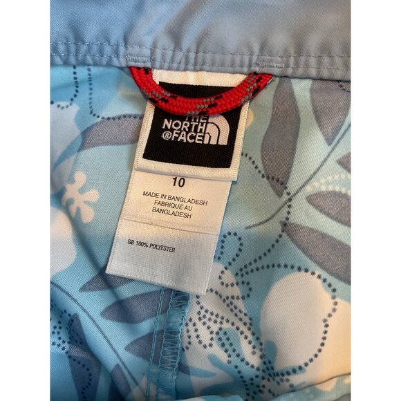 The North Face Womens Floral Swim Shorts Size 10 Blue/White - Picture 2 of 7